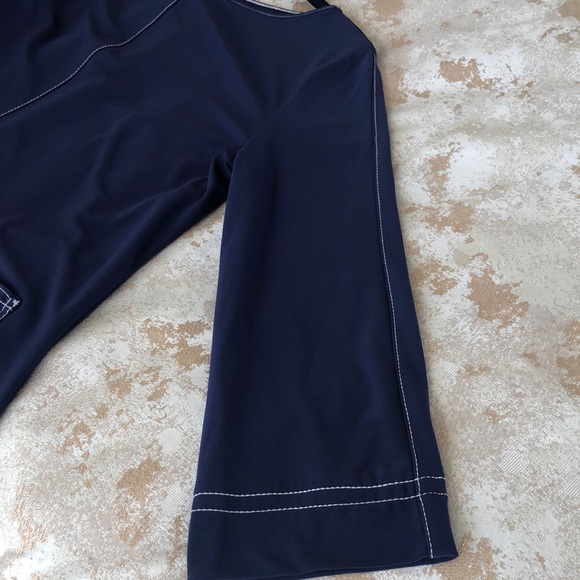 COBALT BLUE/WHITE STITCHING TOP - Picture 5 of 6